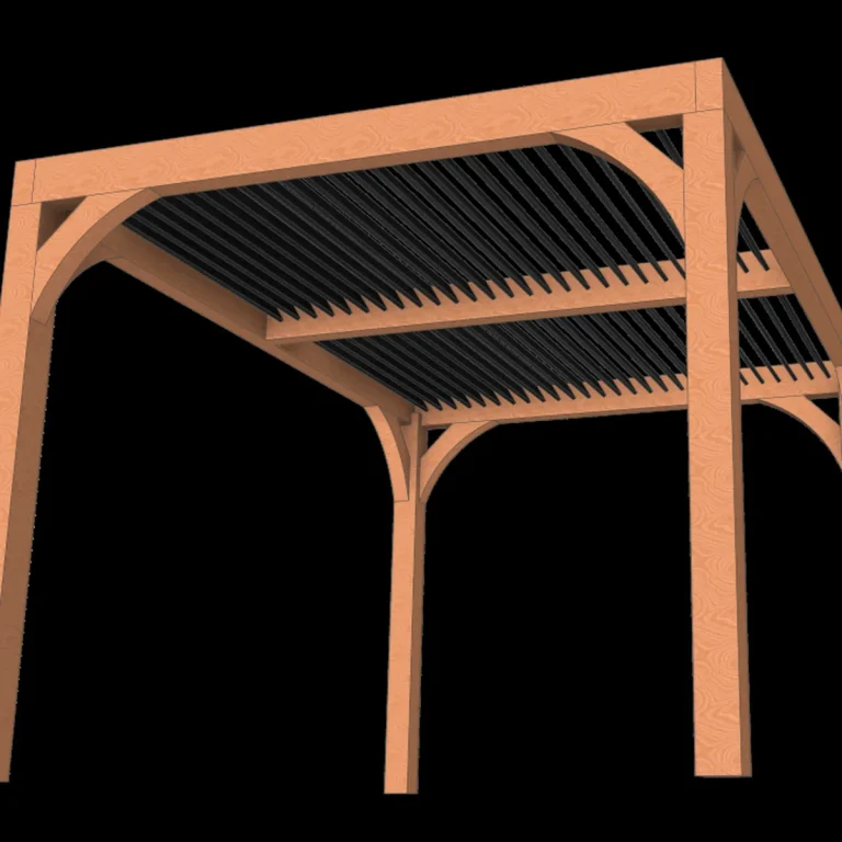 Pergola modèle Eliott avec lames en aluminium — Horus Bois Concept